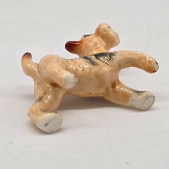 Vintage Ceramic Fox Terrier Dog Figurine Miniature Collectible Porcelain Statue - Picture 6 of 7